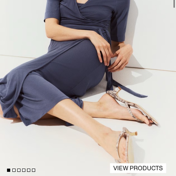 H&M Blue nursing Wrap Dress - Picture 2 of 4